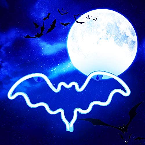 Bat Neon Signs Christmas Night Lights, LED Neon Lights Bat Shape Lamp for Wall, Festival, Party Teens Bedroom Decor-Bat(Blue) Bat Neon Signs Christmas Night Lights, LED Neon Lights Bat Shape Lamp for Wall, Festival, Party Teens Bedroom Decor-Bat(Blue)