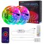 Smart WiFi LED Strip Lights,RGB Light Works with Alexa,Google Home Brighter 5050 LEDs,16 Million Colors, App Controlled Music Light Strip Color Changing led Strip Lights for Bedroom,Kitchen,TV, Party