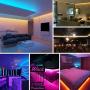 RGB LED Strips Lights Kits 12V Color Changing Strip Lighting with Remote Rope Light for Room, Bedroom, Home, Kitchen Cabinet, Christmas, Party Decoration, Non-Waterproof (16.4FT/5M-RGB)