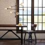 Ink+Ivy II150-0010, Cyrus Six-Light Modern Chandeliers - Height Adjustable, Plated Finish, Glass Sphere Shades Pendant Sputnik Ligthing Lamp, Dining Room Lighting Fixtures, LED Compatible, Bronze