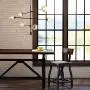 Ink+Ivy II150-0010, Cyrus Six-Light Modern Chandeliers - Height Adjustable, Plated Finish, Glass Sphere Shades Pendant Sputnik Ligthing Lamp, Dining Room Lighting Fixtures, LED Compatible, Bronze