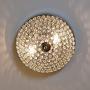 DLLT Modern Crystal Light Fixture Ceiling Flush Mount, 2-Light Small Chandelier for Bedroom, Entryway, Foyer, Hallway, Closet Room, Dining Room, Chrome Finish E12