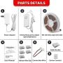 Led Strip Lights 16.4 Feet Dimmable Warm White Led Light Strip Flexible Led Tape Light Kits with 12v Ul Power Supply, Adhesive Clips, Dimmer Switch and Connectors