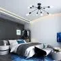 8 Lights Sputnik Chandelier Black Industrial Flush Mount Kitchen Hallway Bedroom Rustic Ceiling Light Fixtures 8 Lights Sputnik Chandelier Black Industrial Flush Mount Kitchen Hallway Bedroom Rustic Ceiling Light Fixtures