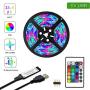 Yetaida 16.4ft USB LED Strip Light with Remote, Color Changing LED Strip Lights, for Bedroom, Home, Kitchen, DIY Decoration (Not Include Battery)