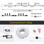 Outdoor Christmas String Lights 320LEDs, 35m/115ft 8 Modes Memory Function End-to-End Extendable Plug in Waterproof Indoor/ Fairy Twinkle Lights for Thanksgiving Day/Tree/Wedding/Patio - Warm White