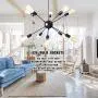 Chandeliers 6 Lights Modern Pendant Lighting Industrial Vintage Ceiling Light Fixture for Kitchen Dining Room Living Room (Black) Chandeliers 6 Lights Modern Pendant Lighting Industrial Vintage Ceiling Light Fixture for Kitchen Dining Room Living Room (Black)