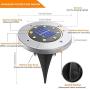 Biling Solar Disk Lights Outdoor, 8 LED Bulbs Solar Ground Lights Outdoor Waterproof for Garden Yard Patio Pathway Lawn Driveway - Warm White (12 Pack)