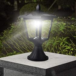 Solar Post Lights Outdoor, Solar Lamp Post Lights for Pathway, Driveway, Front/Back Door, Pack 1