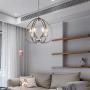 Sunlighting Modern Chandelier, Vanity Pendant Hanging Light for Bedroom, Kitchen, Foyer, Dining & Living Room and Entryway, Satin Nickel Finish