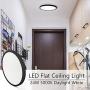 LED Ceiling Light, Black Flush Mount Fixture 12 Inch 24W Daylight White Flat Modern Ceiling Lighting, 3200LM 240W Equivalent Ceiling Lamp for Bedroom, Bathroom, Kitchen, Hallway, .etc.