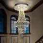 LED Crystal Chandelier Modern Round Ceiling Light Fixture Spiral Sphere Rain Drop Pendant Lamp for Dining Room Bathroom Bedroom Livingroom