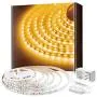 Govee Warm White LED Strip Lights, Bright 300 LEDs, 3000K Dimmable Strip Lights with Control Box, 16.4 Feet for Bedroom, Kitchen Cabinets, Living Room, ETL Listed Adapter Included