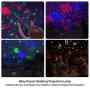 Moredig Night Light Projector Remote Control and Timer Design Projection lamp, Built-in 12 Light Songs 360 Degree Rotating 8 Colorful Lights for Children Kids Birthday, Parties - Black White