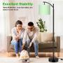 Modern Floor Lamp for Bedroom & Living Room, Tall Pole Standing Farmhouse, 63 inch Reading Corner Standing Light with Hanging Lampshade for Office, Study Room, Simple Style, E26 Standard Base - Aqua