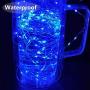 [2 Pack] Solar Fairy Lights, 200 LED Outdoor Solar String Lights Garden Copper Wire Decorative Lights 66Ft Waterproof Indoor Outdoor Lighting for Garden, Patio, Yard, Christmas(Blue)