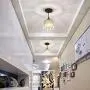 Mini Pendant Light Crystal Pendant Lighting Fixture Flush Mount Ceiling Lighting Fixture Adjustable Hanging Light for Dining Room Bedroom Kitchen Island Living Room Hallway,E26 Bulb,Black