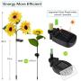 Outdoor Solar Garden Stake Lights,Upgraded LED Solar Powered Light with 3 Sunflower, Waterproof Solar Decorative Lights for Garden, Patio, Backyard