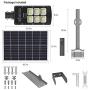 300W Solar Street Lights Outdoor, 20000 Lumens, with Remote Control, Motion Sensor, Waterproof IP66, Dusk to Dawn Solar Led Flood Light for Parking Lot, Stadium, Yard, Garage and Garden (Cool White)