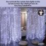 SINAMER White Curtain Light for Bedroom, 6.56ft x 9.8ft 300 LED String Light with 16 Hooks, 8 Lighting Models Remote Control, Window Fairy Light with USB for Wedding Party Garden Indoor Decorations