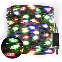 Christmas String Lights,108FT 200 LED Green Wire Plug-in Twinkle Fairy Lights for Xmas Tree Outdoor Indoor Garden Decor,IP65 Waterproof & 8 Lighting Modes - UL Certified (Multi-Color)