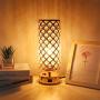 USB Gold Table Lamp with Charging Port, Accent Nightstand Lamp for Room Decor, USB Table Lamps for Nightstand, Beside Light for Bedroom, Living Room, Dresser, Dining Room(Gold)