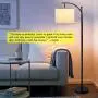 DLLT Led Floor Lamp,Modern Tall Floor Lamp Farmhouse Industrial Light 8W Classic-Arc with Hanging Floor Lamp Drum Shade,Reading Standing Lamp for Living Room,Bedroom,Office,Study Room,E26 Bulb-Warm DLLT Led Floor Lamp,Modern Tall Floor Lamp Farmhouse Industrial Light 8W Classic-Arc with Hanging Floor Lamp Drum Shade,Reading Standing Lamp for Living Room,Bedroom,Office,Study Room,E26 Bulb-Warm