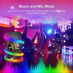 LED Strip Lights with Remote - 32.8ft LED Music Sync Tape Lights kit 5050 RGB Color Changing Light Strip with IP65 Waterproof, 300LEDs Rope Light for Bedroom, Room, Party, Mood Tape Lighting