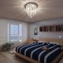 lifeholder Mini Chandelier, Crystal Chandelier Lighting, 2 Lights, Flush Mount Ceiling Light, H10.4 x W8.66 Modern Chandelier Lighting Fixture for Bedroom, Hallway, Bar, Kitchen, Bathroom