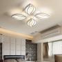 SUSUO Minimalist LED Ceiling Lights Petal Design Semi Flush Light Contemporary Metallic LED Lighting Fixture for Living Room Bedroom in Cool White, 48W, 6000K