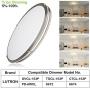 32 Inch Oval LED Ceiling Light, 35W [300W Equivalent] 3100LM,3000K/4000K/5000K Switch BN Finish Dimmable Saturn Flushmount Ceiling Light for Kitchens, Living Room,Closets