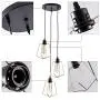 Metal Ring Shade Mini Pendant Light Contemporary, Modern Drop Hanging Light for Kitchen Island, Dining Room (NO Bulb)(3-Light)