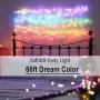 Solhice 66ft Color Changing LED Fairy Lights USB Powered, Bedroom 200 LEDs RGB String Lights with Remote Control, Chasing Lights Waterproof for Party Valentines Day Wedding Decoration