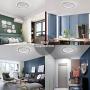 SviDau 12 Inch Dimmable Flush Mount Ceiling Light Fixture with Remote Control, 36W 3000K-6500K Color Changing LED Ceiling Light for Bedroom Kitchen Hallway Closet Room