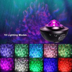 Night Light Star Projector,Amouhom Star Projector with Bluetooth Speaker, Adjustable Lightness & Remote Control &21 Lighting Modes,Gift for Kids Adults, Bedroom,Living Room(Black)