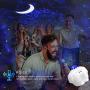 Star Night Light Projector Bedroom,3 in 1 Galaxy Projector Light LED Nebula Cloud Light with Moon Star & Voice Control As a Gift for Game Room Party Home Theatre Night Light Ambiance
