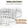 Meelighting 24 Lights Empress Crystal Chandelier Lighting Modern Contemporary Chandeliers Pendant Ceiling Lamp Lights Fixture 7-Tier for Dining Room Living Room Hotel Showroom W39.4''