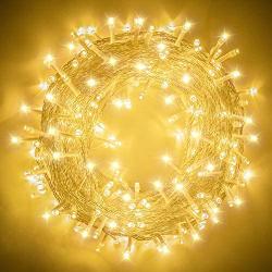 XUNXMAS 109ft 300 LED String Lights Indoor Outdoor, Super Bright Warm White Christmas Lights with 8 Lighting Modes, Extendable Waterproof Fairy Lights for Bedroom Patio Party Christmas Tree Decor