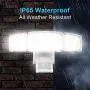 LED Solar Security Lights Outdoor,Derro 1600LM Solar LED Motion Sensor Light with 3 Adjustable Head, 6500K, IP65 Waterproof Flood Light for Garden,Backyard, Pathway,Garage& Patio