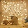 Photo Clip String Lights 33 ft Starry Fairy Lights with Remote Control 50 Clips for Hanging Photo Pictures USB Powered Copper Wire Lights Bedroom Decor Wedding Christmas Decorations Warm White