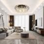 Semi Flush Mount 4-Light Crystal Chandelier，Modern Black Ceiling Lighting Fixture，Farmhouse Lighting for Island Bedroom Kitchen Dining Room Hallway
