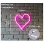 Britrio LED Neon Light Sign, 13.4”x12.6” Heart Shape Neon Sign Wall Hanging Sign Wall Art for Bar Kid’s Bedroom Living Room Party,Home Decor Neon Night Light USB Powered with ON/OFF Switch(Pink Heart)