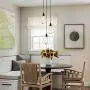 Metal Ring Shade Mini Pendant Light Contemporary, Modern Drop Hanging Light for Kitchen Island, Dining Room (NO Bulb)(3-Light)