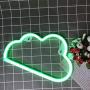 Neon Sign Decorative Cloud LED Night Light Art Wall Decor for Women Room Birthday Party Decor Powered by Battery/USB (Green)