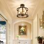 UOFUS Metal Semi Flush Mount Ceiling Light Fixture ,4 Candle Holder Lights Rustic Chandelier ,Farmhouse Lighting for Living Room Bedroom Kitchen Hallway UOFUS Metal Semi Flush Mount Ceiling Light Fixture ,4 Candle Holder Lights Rustic Chandelier ,Farmhouse Lighting for Living Room Bedroom Kitchen Hallway
