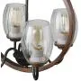 Giluta Industrial Metal Chandelier Island Pendant Lighting Kitchen Light Fixture Elegant Style Hanging Ceiling Light 4 Lights for Bedroom Dinning Room Loft Foyer with 4 Glass Shades