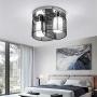 LightInTheBox Black Semi Flush Mount with 2 Lights, Mini Style Chandeliers Modern Ceiling Light Fixture for Hallway, Dining Room, Living Room