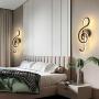 Temgin LED Wall Sconces Lighting 20W Acrylic Wall Lights Multicolor Wall Lamp Fixture Indoor Modern for Bedroom Hallway Living Room Black