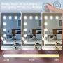 Misavanity Large Vanity Makeup Mirror with Lights,Hollywood Lighted Up Mirror with 10X Magnification and USB Charging Port 15 Dimmable LED Lights for Dressing Room Bedroom Tabletop 360 Degree Rotating