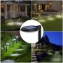 Outdoor Solar Path Lights Waterproof Landscape Pathway Light with 6 White LEDs Garden Lighting Decorative for Patio Driveway Backyard (Black-4 Pack)